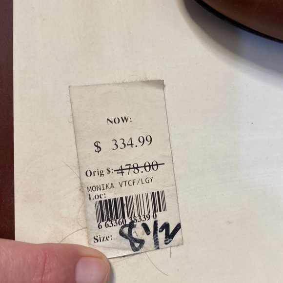 Coach leather brown boots with wool multicolored top flip one of a kind size 8.5 - Picture 7 of 7